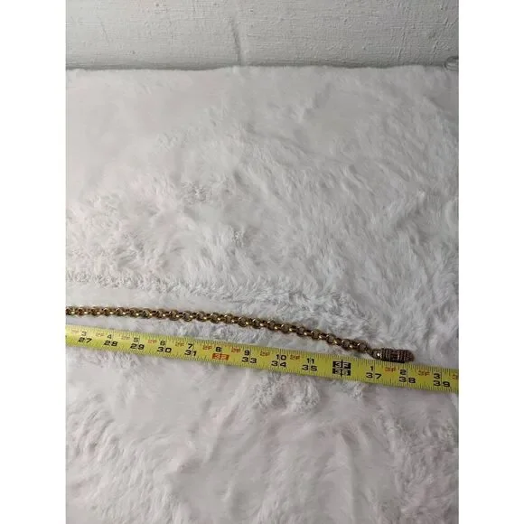 Vinatge Solid Brass Gold Tone Couture Chain Link Belt - Picture 6 of 7